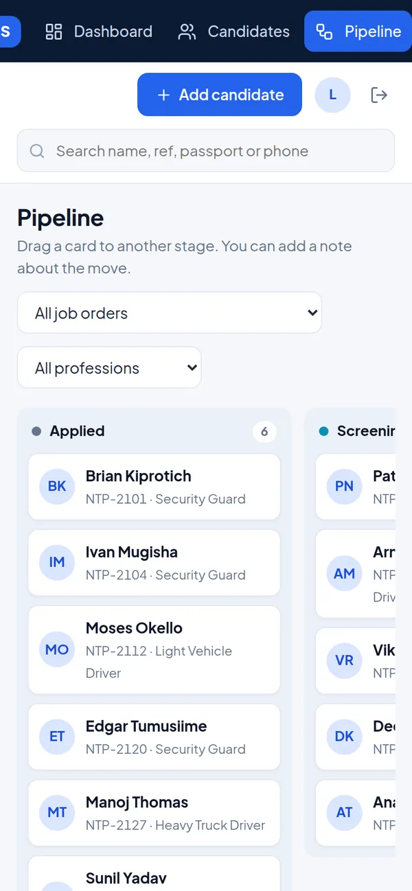 Pipeline on a phone